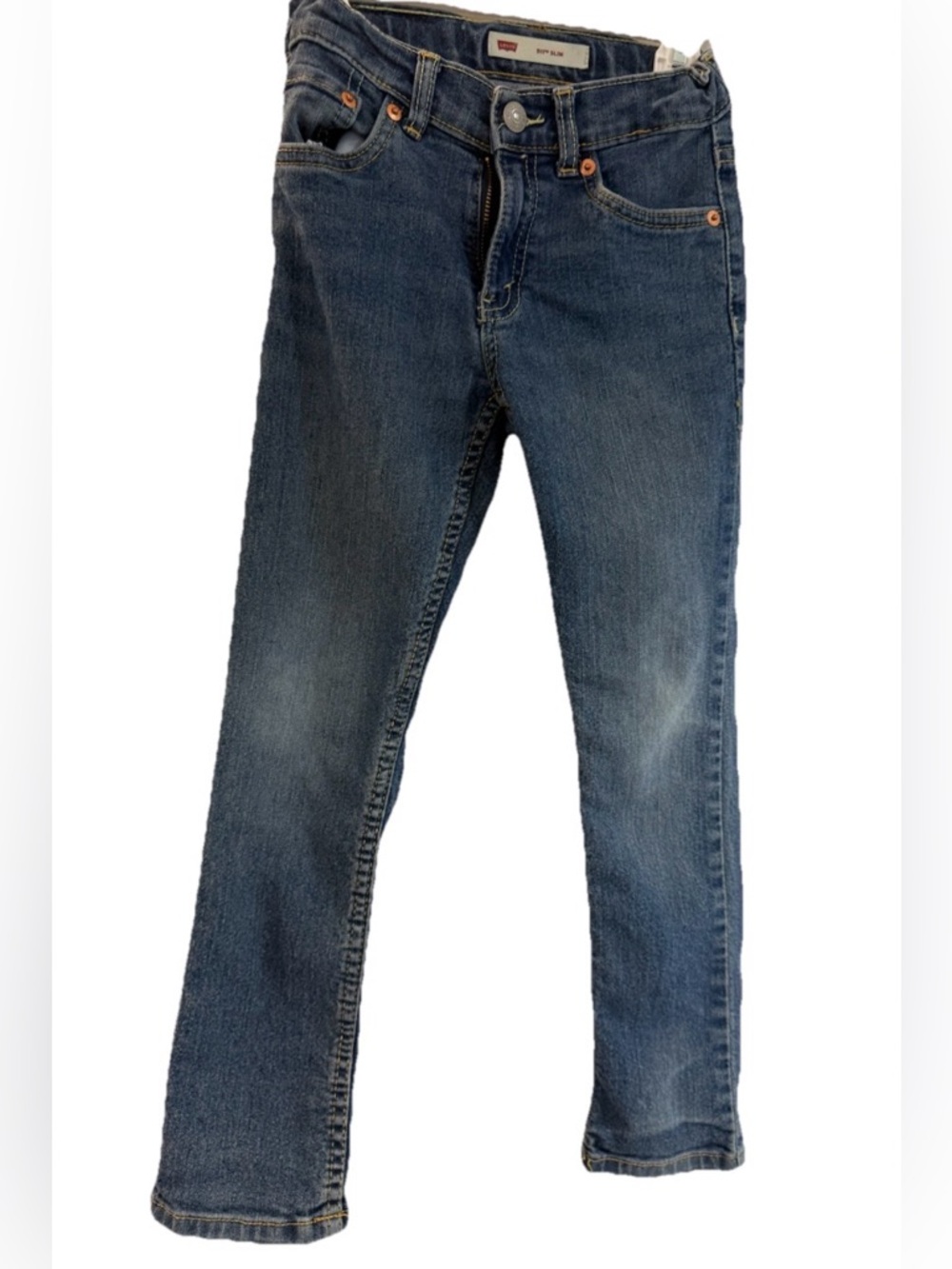 Levi's Kids Denim Jeans Size 7 Ankle Skinny Straight‎ Stretch Blue